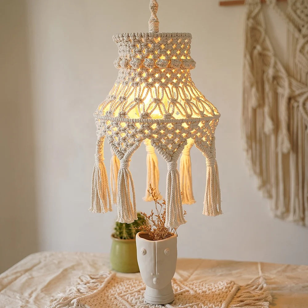 Bali Macrame Lampshade - Jetset Junkie 